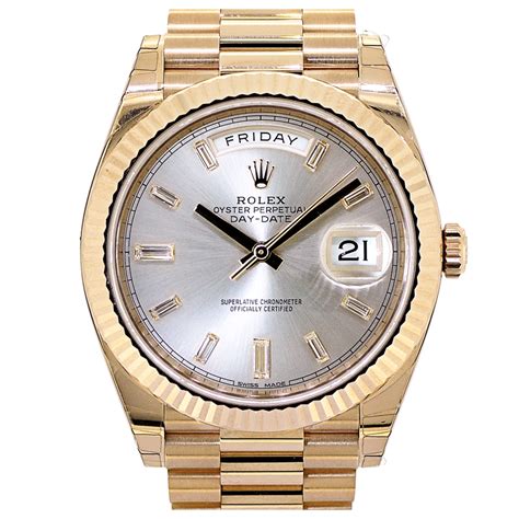 gold rolex covered with diamonds|rolex day date 40 228235.